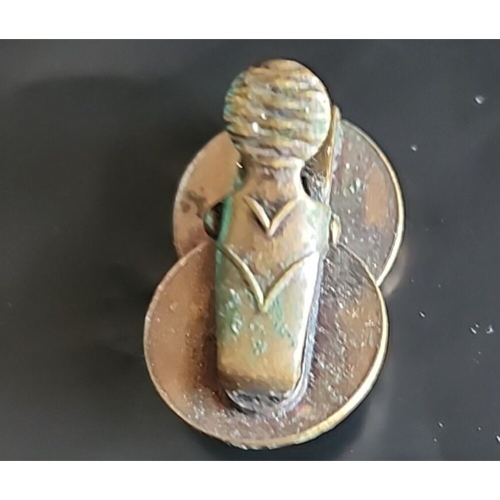 Vintage Roman Centurion Coin Tie Bar Gold Tone Men’s Clip Jewelry Retro Classic - Picture 5 of 7